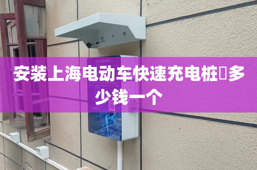 安装上海电动车快速充电桩​多少钱一个