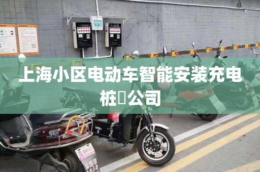 上海小区电动车智能安装充电桩​公司
