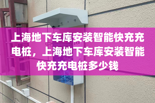 上海地下车库安装智能快充充电桩，上海地下车库安装智能快充充电桩多少钱
