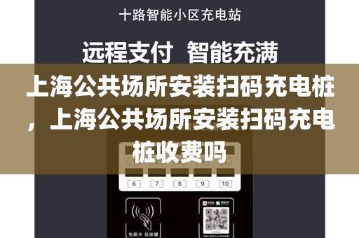 上海公共场所安装扫码充电桩，上海公共场所安装扫码充电桩收费吗