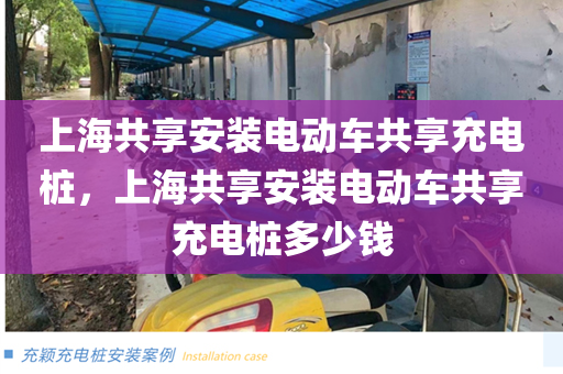 上海共享安装电动车共享充电桩，上海共享安装电动车共享充电桩多少钱