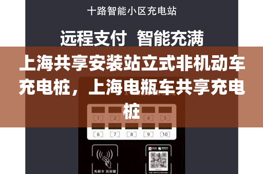 上海共享安装站立式非机动车充电桩，上海电瓶车共享充电桩
