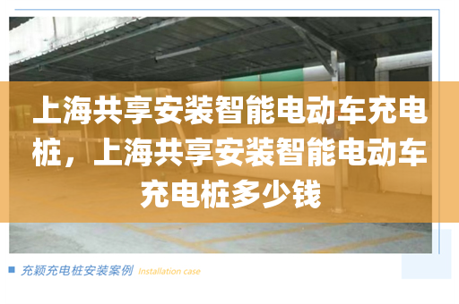 上海共享安装智能电动车充电桩，上海共享安装智能电动车充电桩多少钱