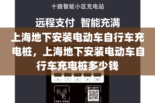 上海地下安装电动车自行车充电桩，上海地下安装电动车自行车充电桩多少钱