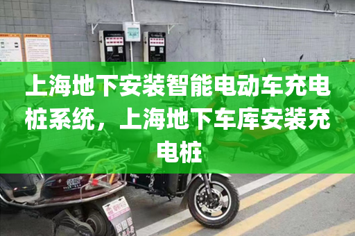 上海地下安装智能电动车充电桩系统，上海地下车库安装充电桩