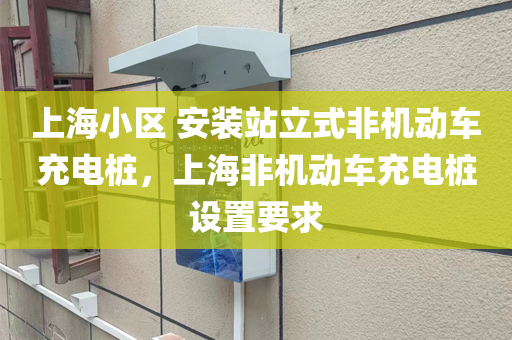 上海小区 安装站立式非机动车充电桩，上海非机动车充电桩设置要求