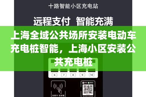 上海全域公共场所安装电动车充电桩智能，上海小区安装公共充电桩