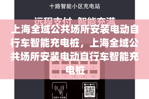 上海全域公共场所安装电动自行车智能充电桩，上海全域公共场所安装电动自行车智能充电桩