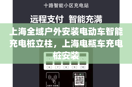 上海全域户外安装电动车智能充电桩立柱，上海电瓶车充电桩安装