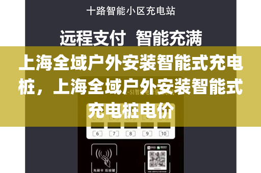 上海全域户外安装智能式充电桩，上海全域户外安装智能式充电桩电价