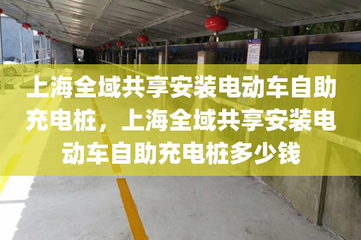 上海全域共享安装电动车自助充电桩，上海全域共享安装电动车自助充电桩多少钱