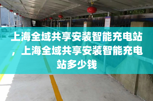 上海全域共享安装智能充电站，上海全域共享安装智能充电站多少钱