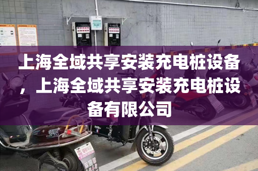 上海全域共享安装充电桩设备，上海全域共享安装充电桩设备有限公司