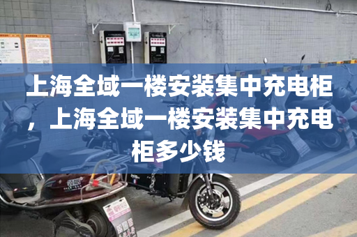 上海全域一楼安装集中充电柜，上海全域一楼安装集中充电柜多少钱