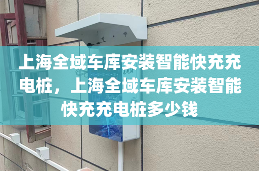 上海全域车库安装智能快充充电桩，上海全域车库安装智能快充充电桩多少钱