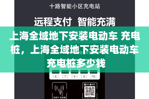 上海全域地下安装电动车 充电桩，上海全域地下安装电动车 充电桩多少钱