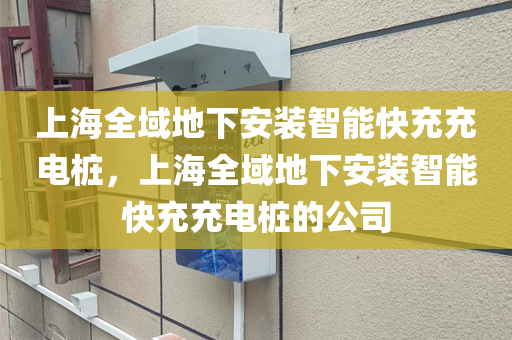 上海全域地下安装智能快充充电桩，上海全域地下安装智能快充充电桩的公司
