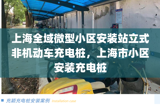 上海全域微型小区安装站立式非机动车充电桩，上海市小区安装充电桩