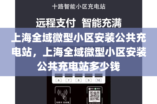 上海全域微型小区安装公共充电站，上海全域微型小区安装公共充电站多少钱